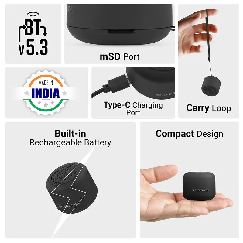 Zebronics Bluetooth Mini Speaker 5w (Zeb Pixie) view 3